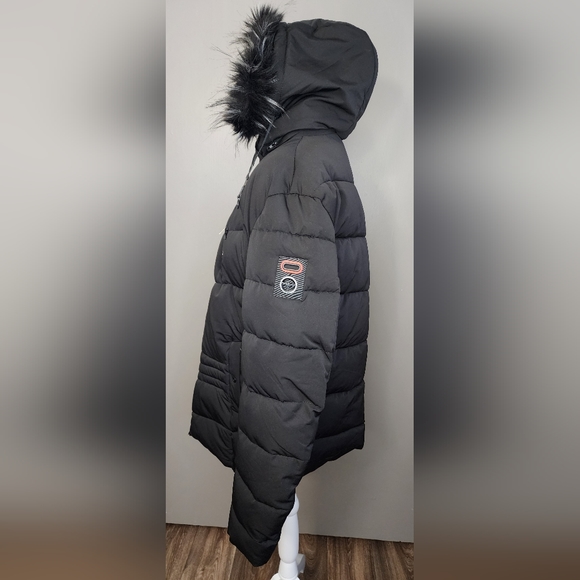 NWT V.I.P COLLECTION Men's Puffer Jacket with Faux Fur Hood. Black Size: 2XL - Picture 5 of 11